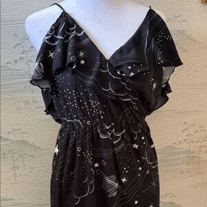 Lovestitch Black and White Starry Maxi Dress